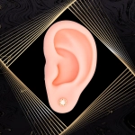 K1684 Złote kolczyki. Ażurowe słoneczka. 585