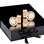 K1684 Złote kolczyki. Ażurowe słoneczka. 585