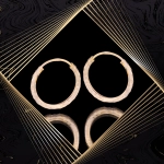 K1688 Złote kolczyki. Wąskie kółeczka z diamentowanym wzorem. 585