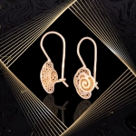 K1695 Złote kolczyki. Złote ażurowe kwiatuszki. 585