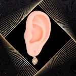 K1695 Złote kolczyki. Złote ażurowe kwiatuszki. 585