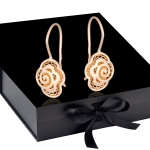 K1695 Złote kolczyki. Złote ażurowe kwiatuszki. 585