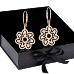 K1697 Złote kolczyki. Ażurowe kwieciste talarki. 585