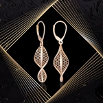 K1701 Złote kolczyki. Ażurowe świderki. Duże. 585