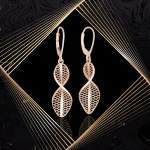 K1701 Złote kolczyki. Ażurowe świderki. Duże. 585