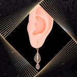 K1701 Złote kolczyki. Ażurowe świderki. Duże. 585