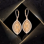 K1702 Złote kolczyki. Ażurowe kwiatuszki. Duże. 585