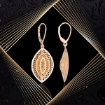 K1702 Złote kolczyki. Ażurowe kwiatuszki. Duże. 585