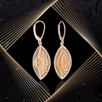 K1702 Złote kolczyki. Ażurowe kwiatuszki. Duże. 585