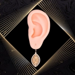 K1702 Złote kolczyki. Ażurowe kwiatuszki. Duże. 585