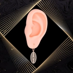 K1703 Złote kolczyki. Ażurowe owale. Duże. 585