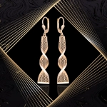 K1706 Złote kolczyki. Ażurowe świderki. Duże. 585