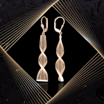 K1706 Złote kolczyki. Ażurowe świderki. Duże. 585