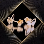 K1710 Złote kolczyki. Złote motylki. 585