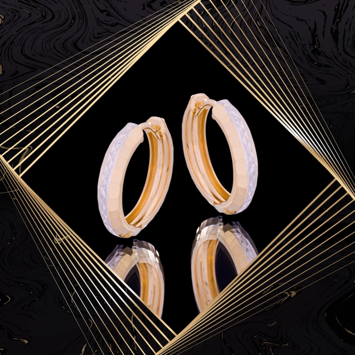 K1716 Złote kolczyki. Złote kółka. Małe. 585