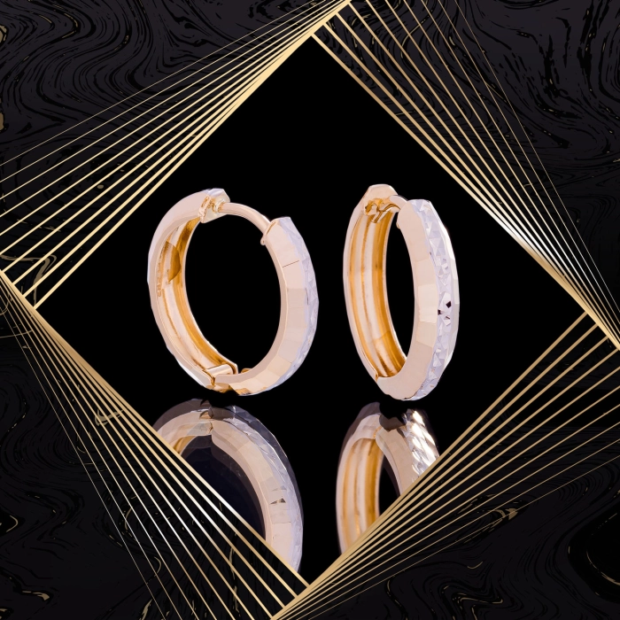 K1716 Złote kolczyki. Złote kółka. Małe. 585