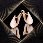 K1717 Złote kolczyki. Złote kardashianki. Złote kropelki. Małe. 585