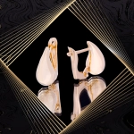 K1717 Złote kolczyki. Złote kardashianki. Złote kropelki. Małe. 585