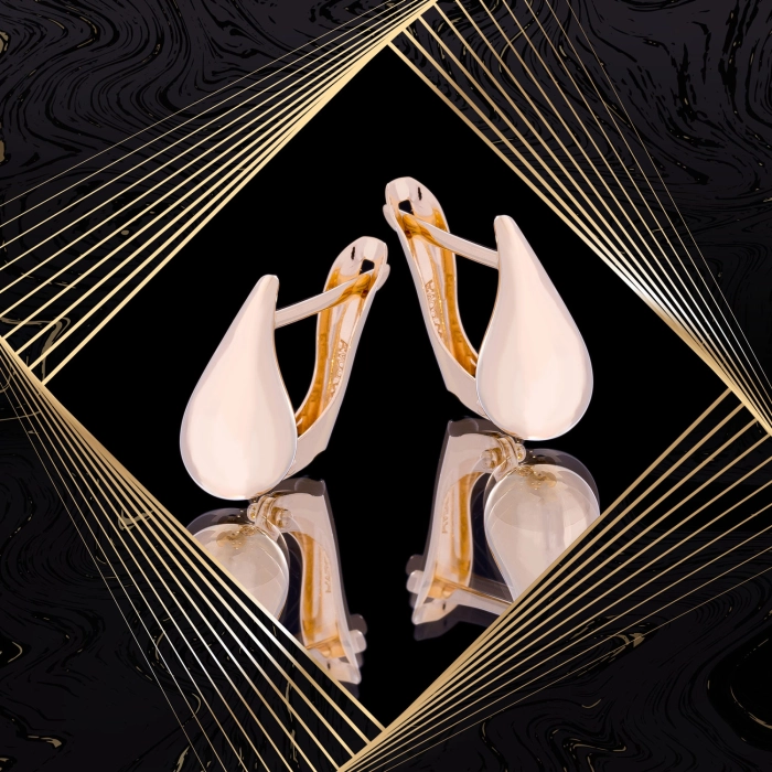 K1717 Złote kolczyki. Złote kardashianki. Złote kropelki. Małe. 585