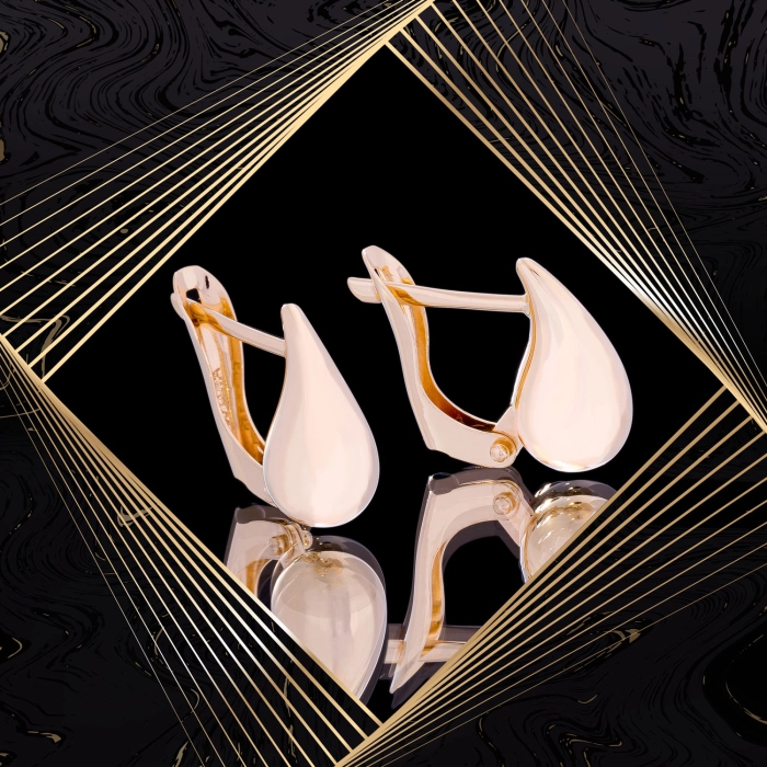 K1717 Złote kolczyki. Złote kardashianki. Złote kropelki. Małe. 585