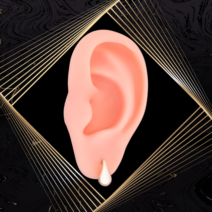 K1717 Złote kolczyki. Złote kardashianki. Złote kropelki. Małe. 585