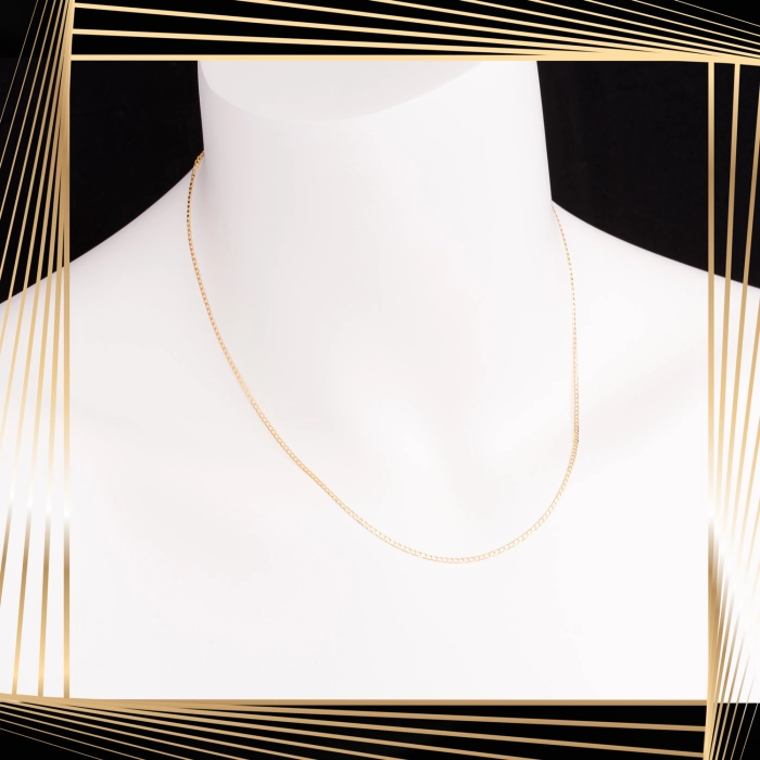 Ł240 Złoty Łańcuszek. Pancerka. 45 cm. 333