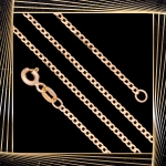 Ł251 Złoty Łańcuszek. Pancerka. 50 cm. 585