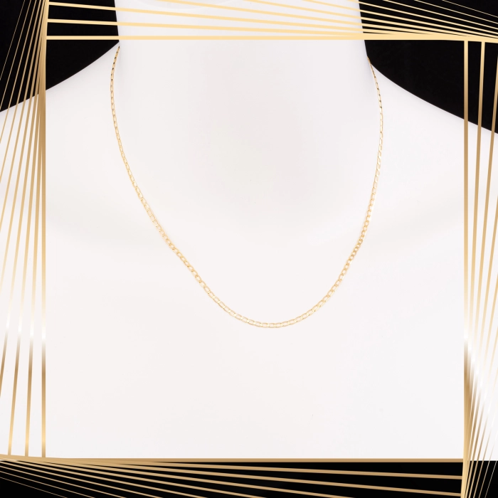 Ł252 Złoty Łańcuszek. Pancerka. 45 cm. 585