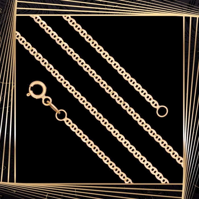 Ł254 Złoty Łańcuszek. Gucci. 50 cm. 585