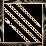 Ł255 Złoty Łańcuszek. Pancerka. 50 cm. 585