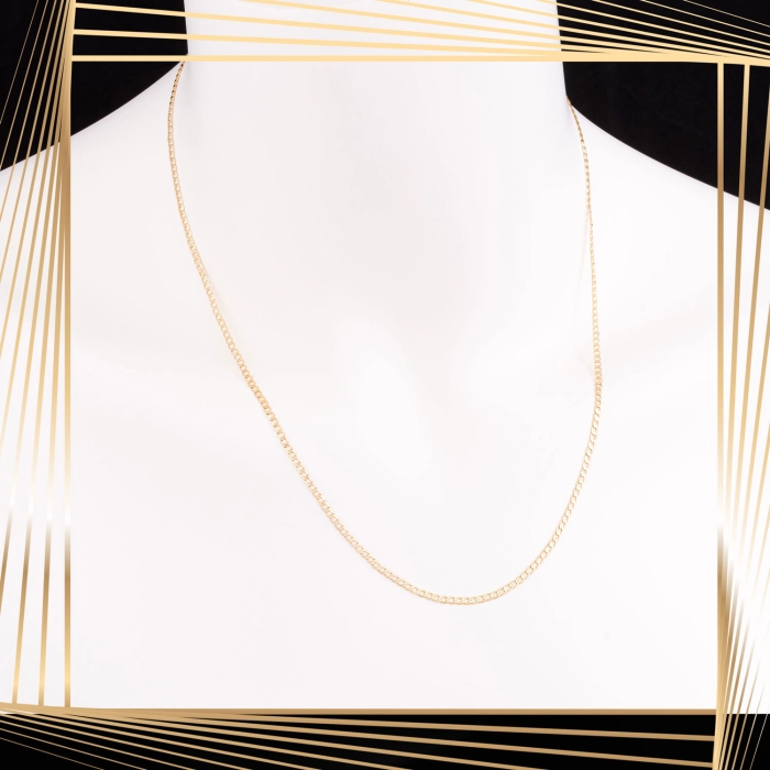 Ł256 Złoty Łańcuszek. Pancerka. 50 cm. 585