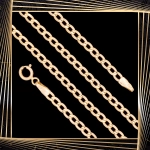 Ł257 Złoty Łańcuszek. Pancerka. 50 cm. 585
