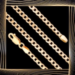 Ł258 Złoty Łańcuszek. Pancerka. 50 cm. 585