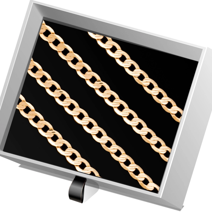 Ł258 Złoty Łańcuszek. Pancerka. 50 cm. 585