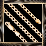 Ł259 Złoty Łańcuszek. Pancerka. 50 cm. 585