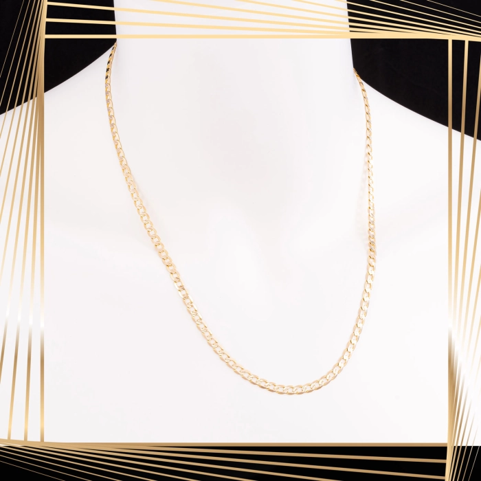 Ł259 Złoty Łańcuszek. Pancerka. 50 cm. 585