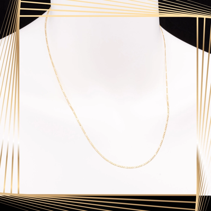 Ł263 Złoty Łańcuszek. Figaro. 50 cm. 333