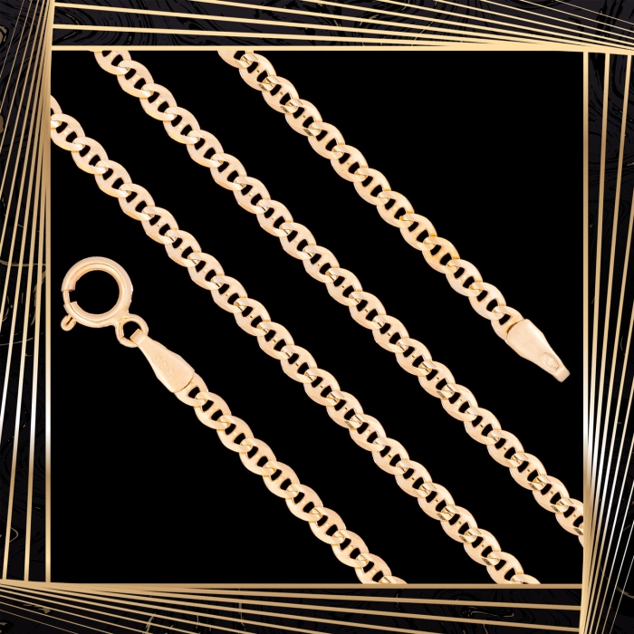 Ł266 Złoty Łańcuszek. Gucci. 45 cm. 585