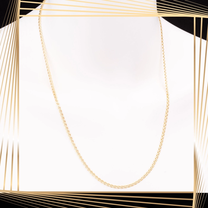 Ł267 Złoty Łańcuszek. Gucci. 55 cm. 585