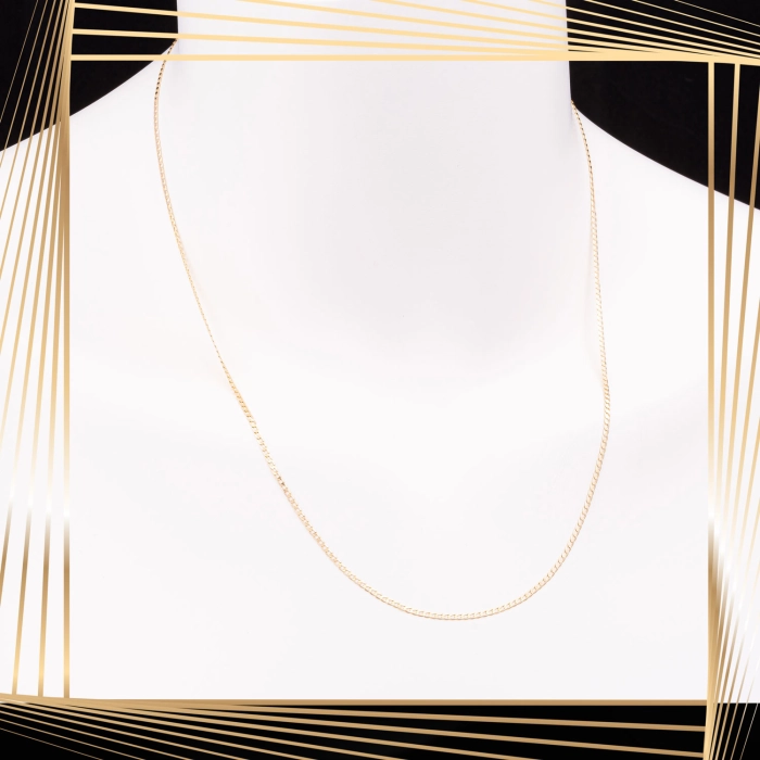 Ł268 Złoty Łańcuszek. Pancerka. 50 cm. 585