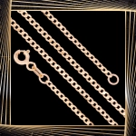 Ł269 Złoty Łańcuszek. Pancerka. 45 cm. 333