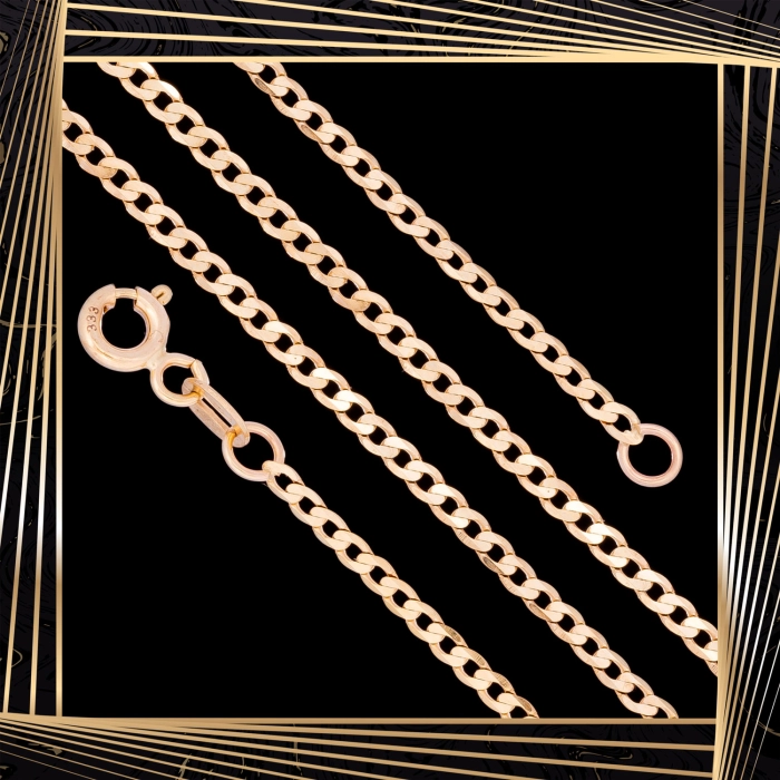 Ł269 Złoty Łańcuszek. Pancerka. 45 cm. 333