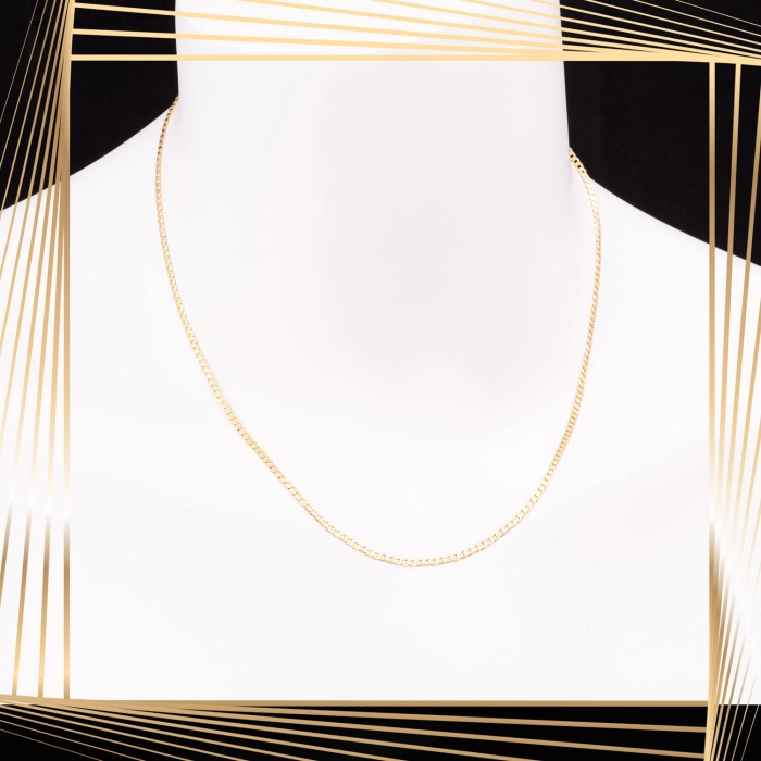 Ł269 Złoty Łańcuszek. Pancerka. 45 cm. 333