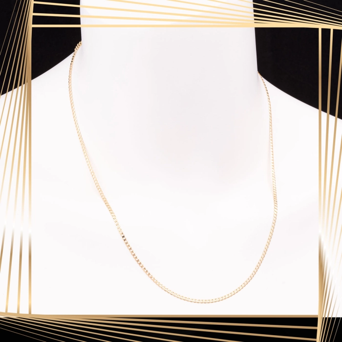 Ł270 Złoty Łańcuszek. Pancerka. 50 cm. 585