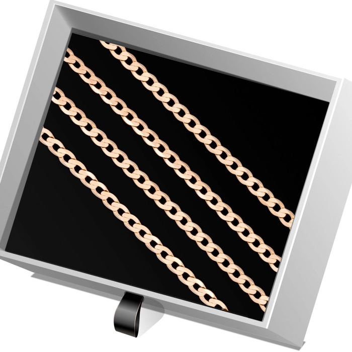 Ł270 Złoty Łańcuszek. Pancerka. 50 cm. 585