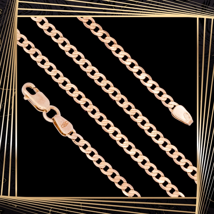 Ł273 Złoty Łańcuszek. Pancerka. 55 cm. 585