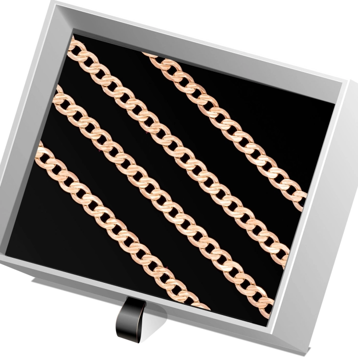 Ł273 Złoty Łańcuszek. Pancerka. 55 cm. 585