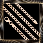 Ł274 Złoty Łańcuszek. Pancerka. 55 cm. 585