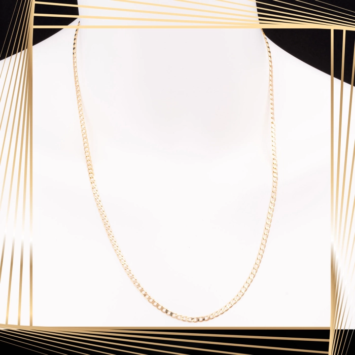 Ł274 Złoty Łańcuszek. Pancerka. 55 cm. 585