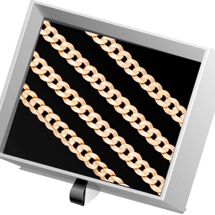 Ł275 Złoty Łańcuszek. Pancerka. 50 cm. 375